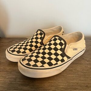 Vans Classic Slip-On Checkerboard Shoe Black